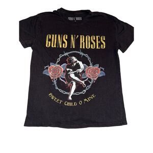 Guns N Roses Men's T-Shirt Size‎ M Sweet Child Graphic Print Short Sleeve Black